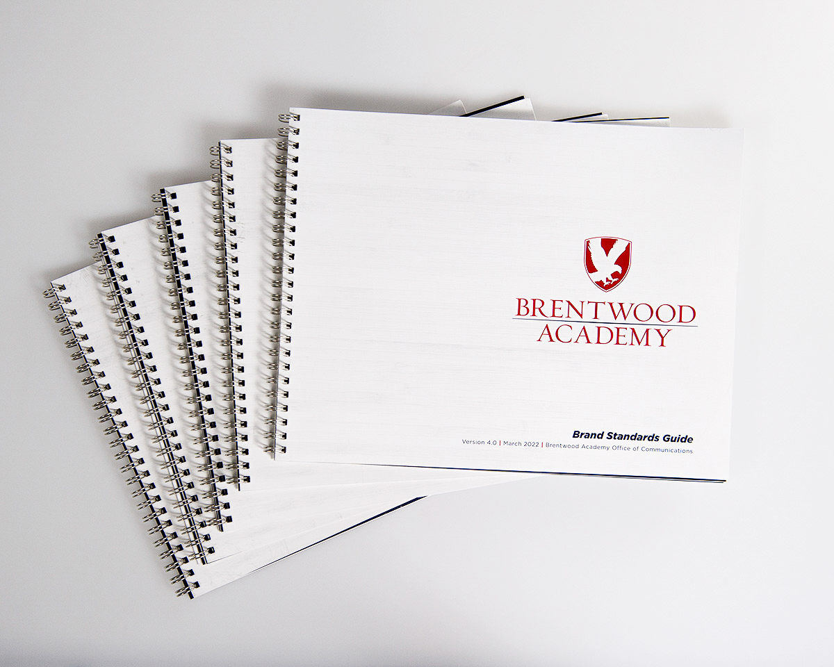 Phillips Printing Portfolio Brentwood Academy Brand Manual Spiral Bound Booklet
