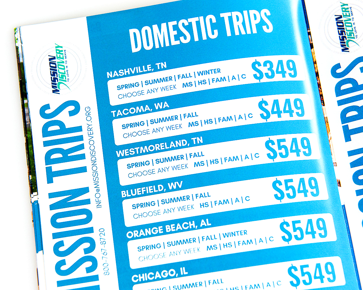Phillips Printing Mission Discovery 2022 Mission Trips Booklet