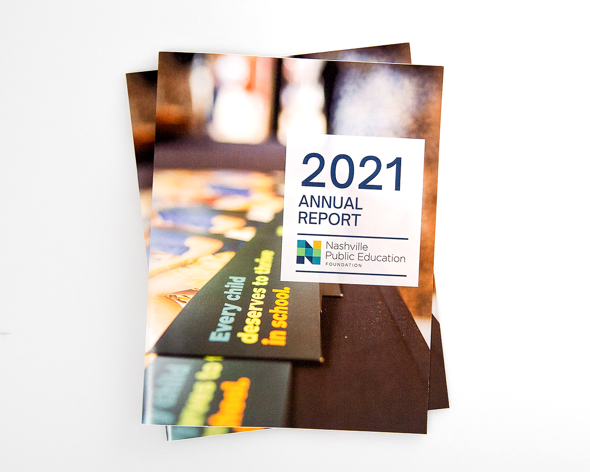 Phillips Printing Portfolio Nashville Public Education 2021 Annual Report Booklet