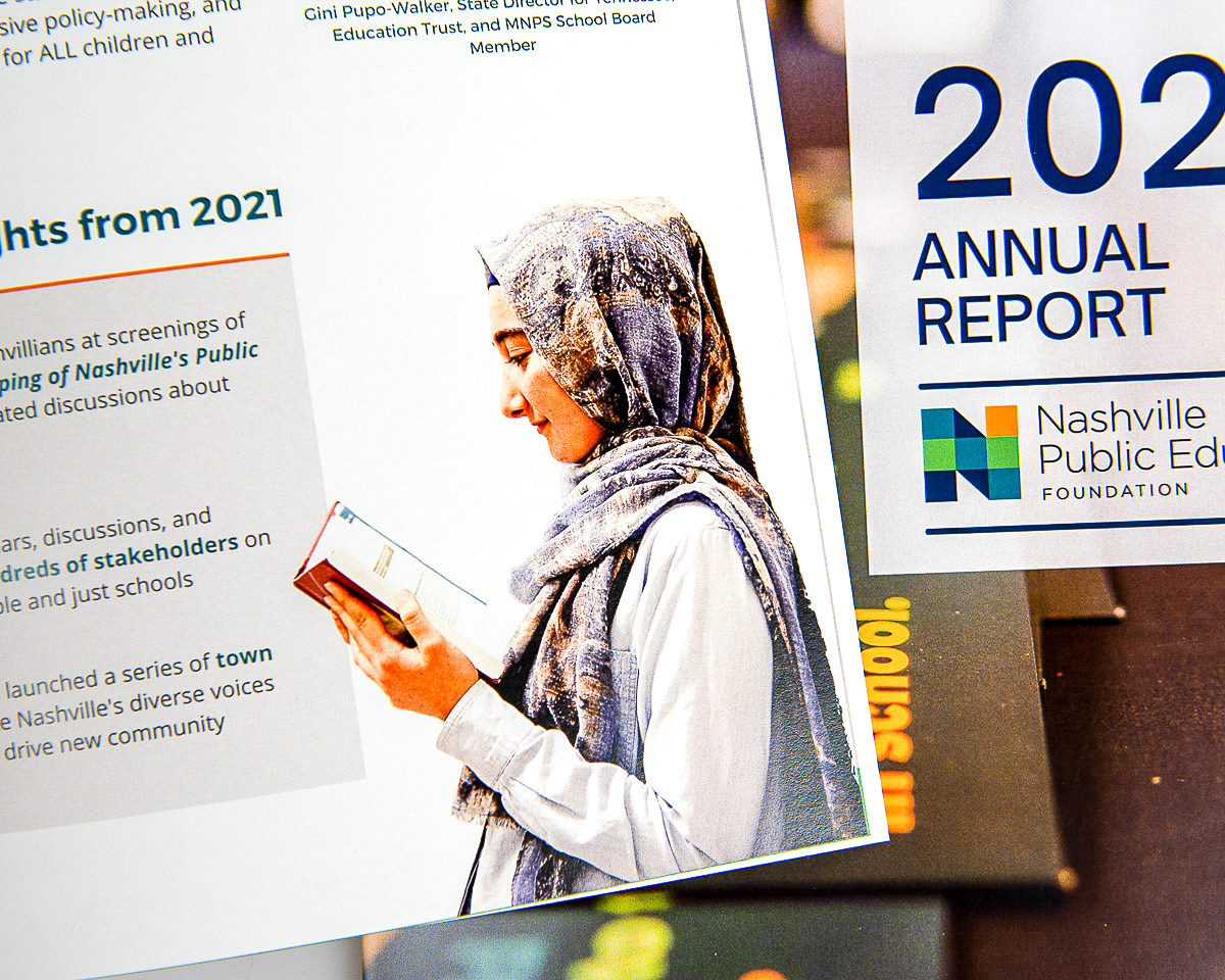 Phillips Printing Portfolio Nashville Public Education 2021 Annual Report Booklet