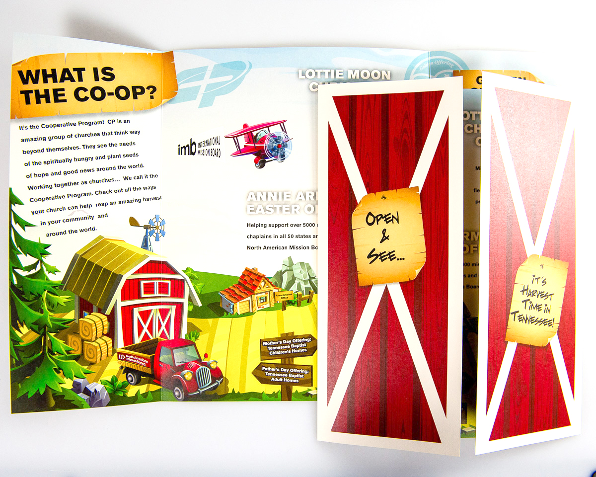 Phillips Printing Portfolio Tennessee Baptist Mission Board Gatefold Brochure