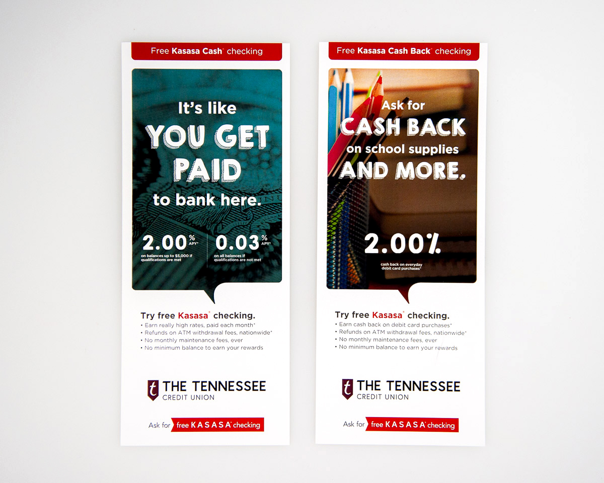 Phillips Printing Portfolio Tennessee Credit Union Free Checking Mailer