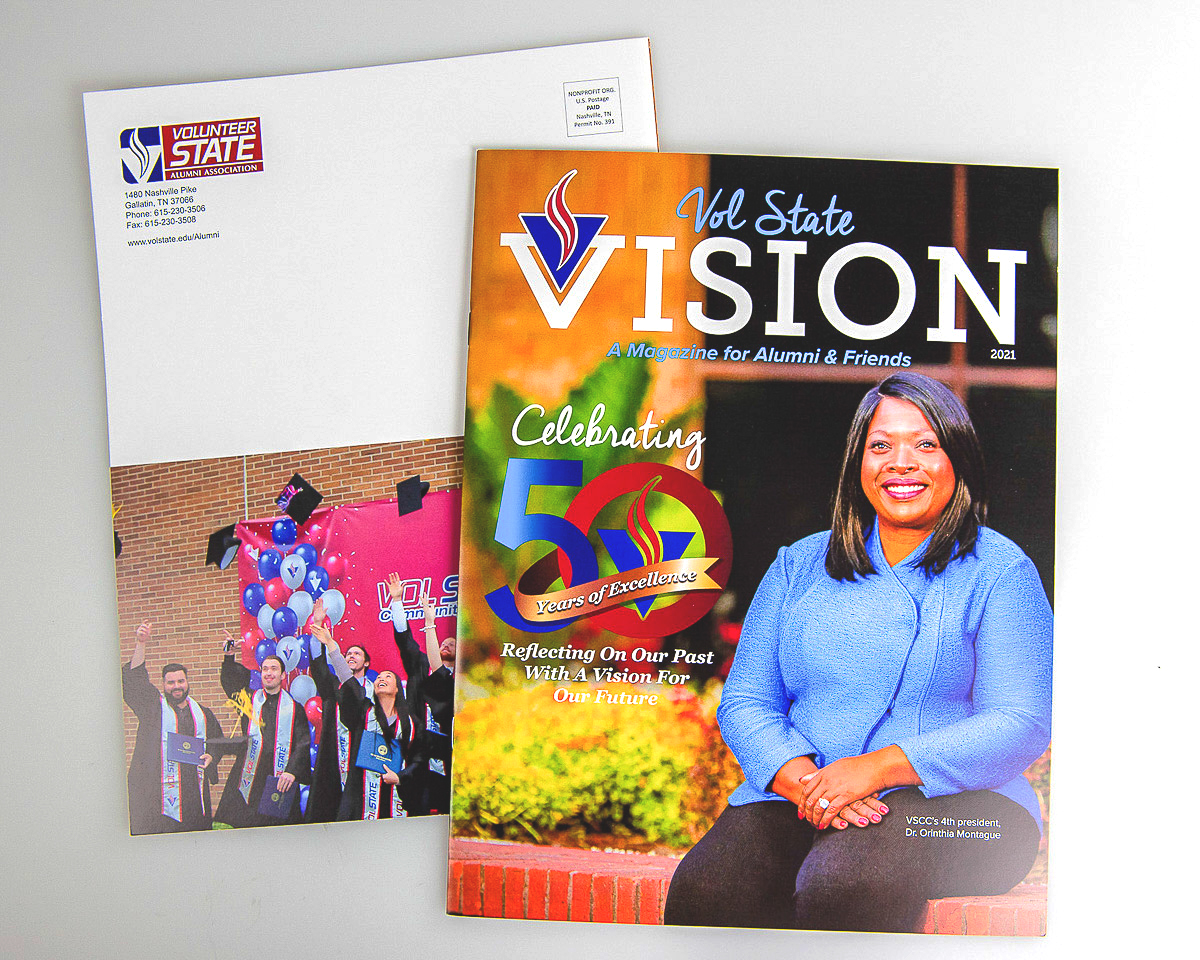 Phillips Printing Portfolio Volunteer State College Foundation Vol State Vision Magazine Mailer