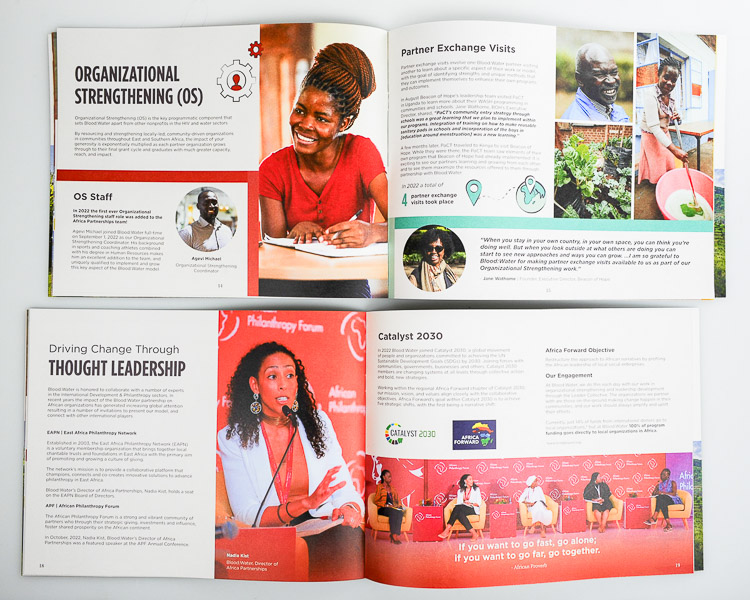 Phillips Printing Portfolio Blood Water Annual Report