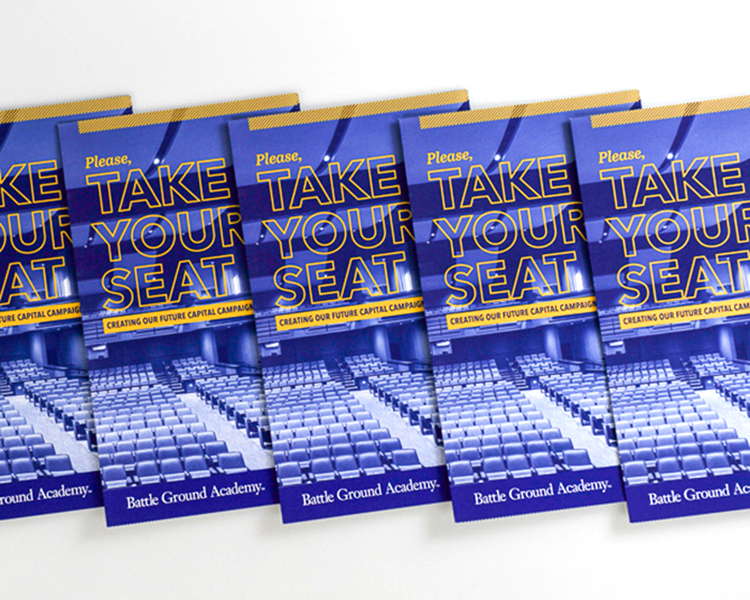 Printed stack of Battle Ground Academy fundraiser mailers