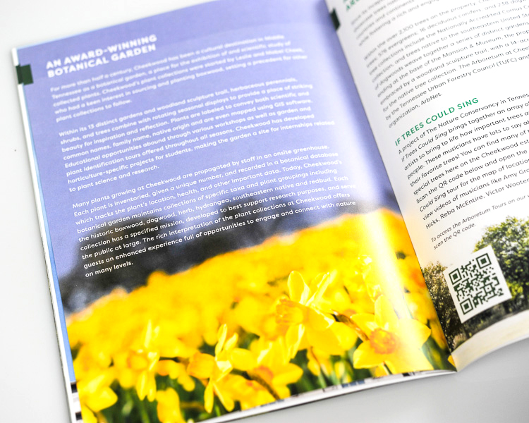 Cheekwood educational brochure interior