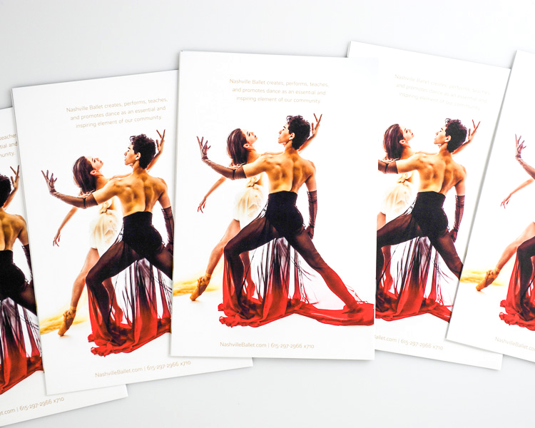 Nashville Ballet promotional brochure stack