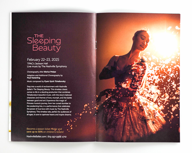 Nashville Ballet Sleeping Beauty brochure spread
