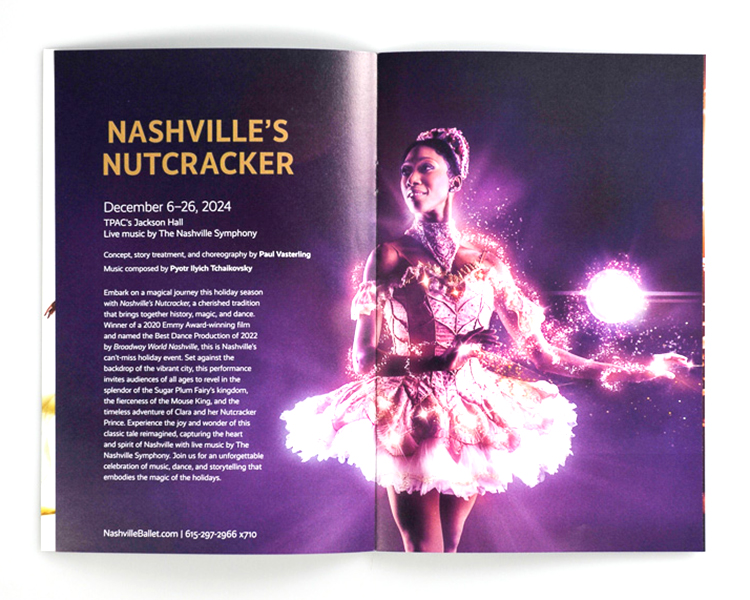 Nashville Ballet Nutcracker brochure spread