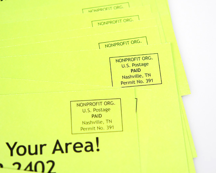Stack of The Arc nonprofit outreach postcards