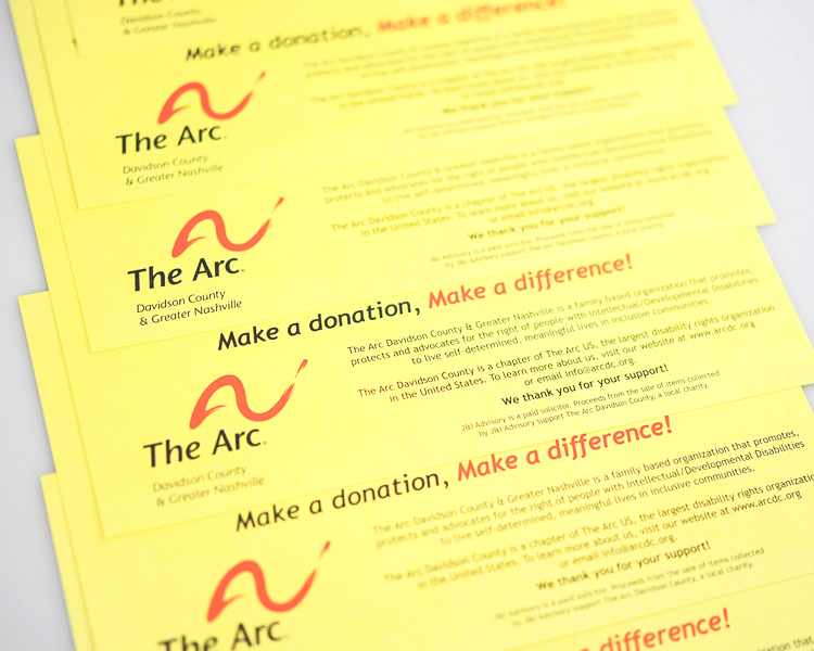 The Arc promotional nonprofit postcard design
