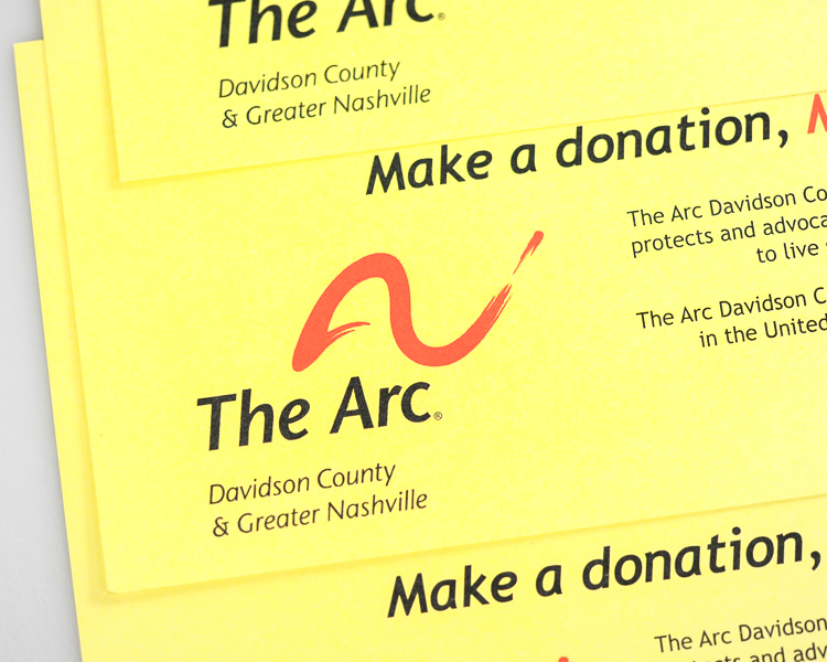 The Arc nonprofit campaign postcard materials