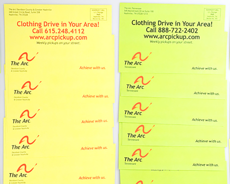 Front of The Arc nonprofit outreach postcard