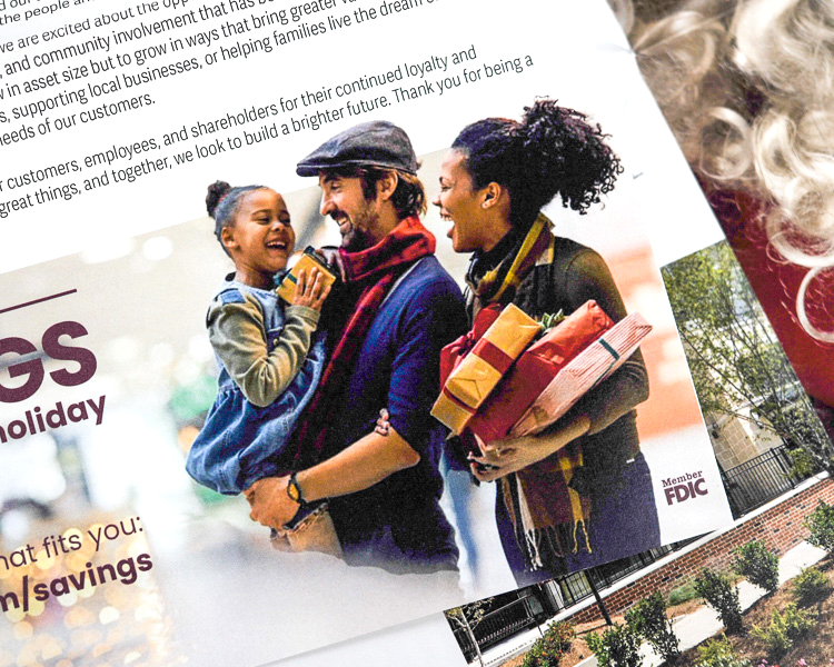 Wilson Bank family banking newsletter spread