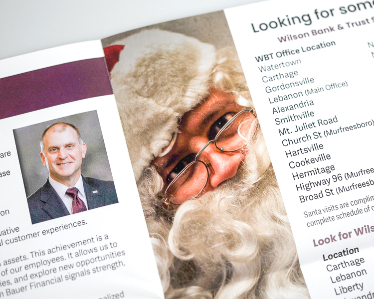 Wilson Bank newsletter community content spread