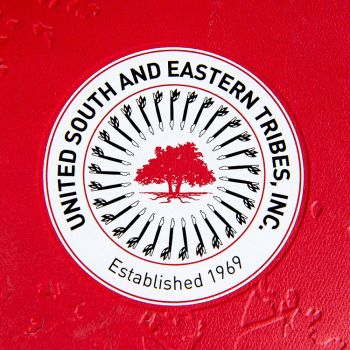 united south and eastern tribes anniversary book seal detail
